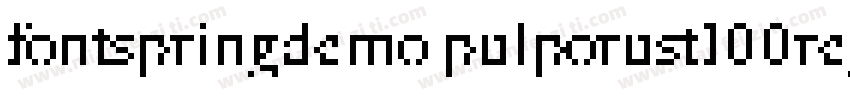 fontspringdemo pulporust100regular字体转换